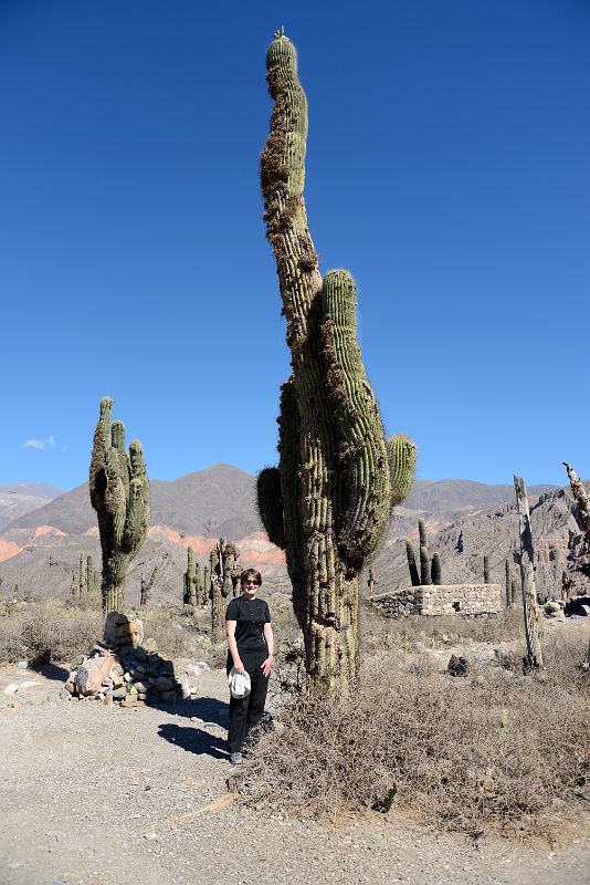 13 Charlotte Ryan Next To A Giant Cactus At Pucara de Tilcara In Quebrada De Humahuaca